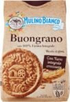 Mulino Bianco Biscotti Buongrano con 100% Farina Integrale, Colazione Ricca di Fibre e Gusto - 350 gr