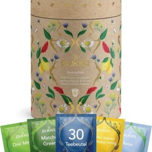 Pukka Tisane Favourites Collection, Confezione Regalo Tisane Biologiche Pukka più Apprezzate, 5 Gusti, Deliziose Erbe Biologiche, Per Una Dose Quotidiana Di Benessere e Gusto, Idea Regalo, 30 Filtri