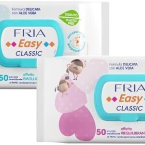 FRIA CLASSIC Carta Igienica Umidificata - Formula Delicata con Aloe - Tessuto Biodisgregante - Formato: 50 Salviette Umidificate