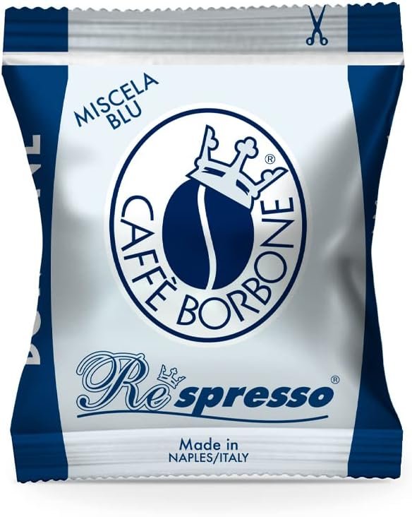 Caffè Borbone Respresso, Miscela Blu - 100 Capsule - Compatibili con le Macchine ad uso domestico Nespresso *