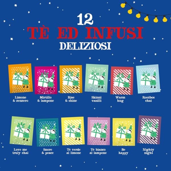 CUPPER Calendario dell'Avvento Biologico, Cofanetto Assortito di 12 Tè e Infusi Biologici e 100% Naturali, Assortimento di Tisane e Tè con Filtri 100% Biodegradabili, Confezione da 24 Bustine