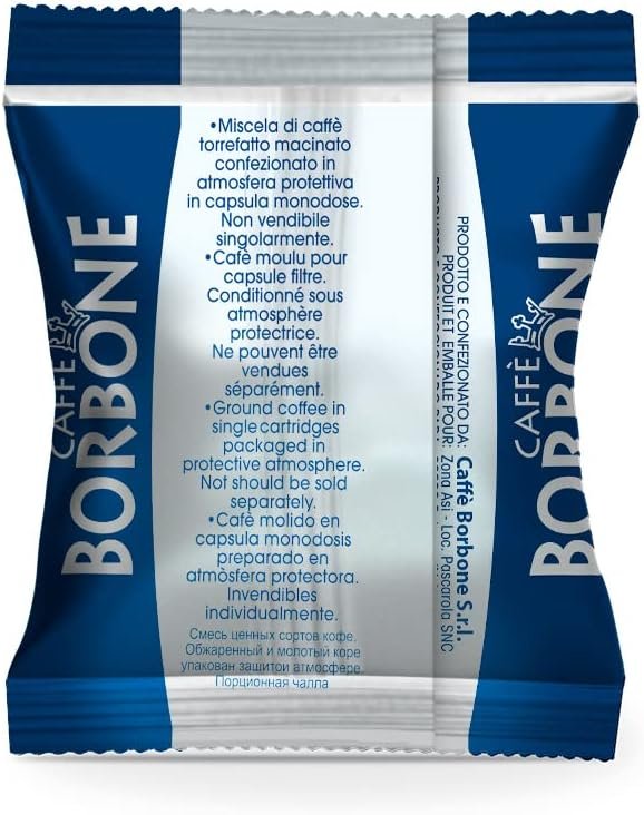 Caffè Borbone Respresso, Miscela Blu - 100 Capsule - Compatibili con le Macchine ad uso domestico Nespresso *