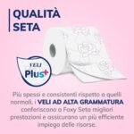 Foxy Seta | Carta igienica 200 strappi x 48 rotoli, 2 veli elevato spessore | Confezione riciclabile prodotta con plastica riciclata