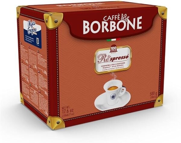 Caffè Borbone Respresso, Miscela Blu - 100 Capsule - Compatibili con le Macchine ad uso domestico Nespresso *