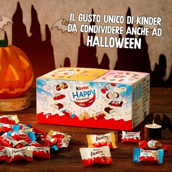 Kinder Happy Moments - 167 Cioccolatini Assortiti Kinder, Mix di Snack Dolci in Formato Mini, Ideali da Condividere a Feste e Compleanni, Maxi Confezione da 1039 gr