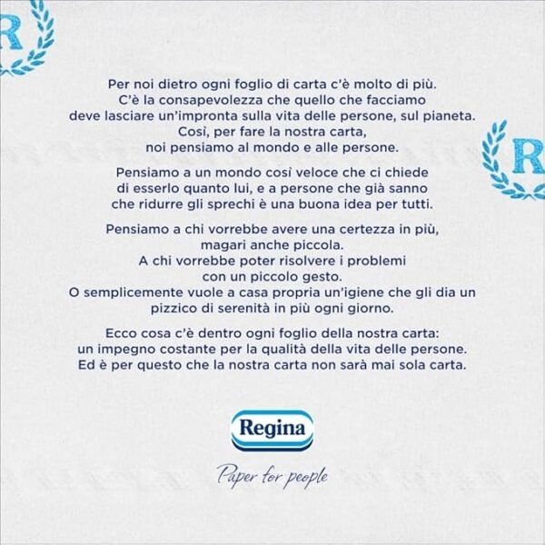 Rotoloni Regina - 24 Maxi Rotoli di Carta Igienica 100% Certificata FSC®, 500 Fogli a 2 Veli, Lunghi Più del Doppio dei Normali Rotoli, Confezione 50% in Plastica Riciclata