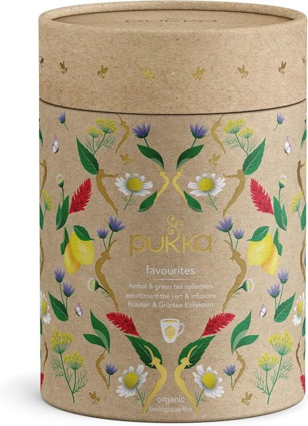 Pukka Tisane Favourites Collection, Confezione Regalo Tisane Biologiche Pukka più Apprezzate, 5 Gusti, Deliziose Erbe Biologiche, Per Una Dose Quotidiana Di Benessere e Gusto, Idea Regalo, 30 Filtri