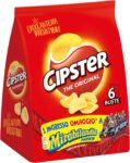 Cipster the Original, Chips di Patate Croccanti, Gusto Leggero e Forma Iconica, 132g (multipack 6 bustine da 22g) (Confezione da 3)