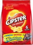 Cipster the Original, Chips di Patate Croccanti, Gusto Leggero e Forma Iconica, 132g (multipack 6 bustine da 22g) (Confezione da 3)