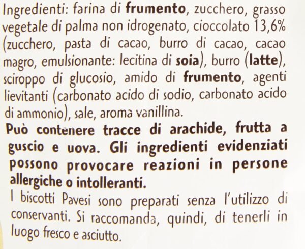 Pavesi Biscotti Frollini Gocciole Cioccolato, Biscotti da Colazione con Gocce di Cioccolato, senza Olio di Palma, 1 kg (Confezione da 5)